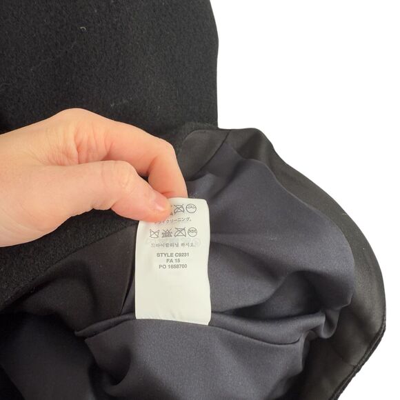 J Crew Collection Black Wool Crossover Jacket Mixed Media Career Womens Size 14 - Picture 6 of 9